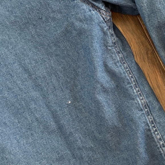 Vtg Northwest Territory Sherpa Lined Denim Trucker Shirt Jacket Shacket Mens XL - Picture 12 of 15